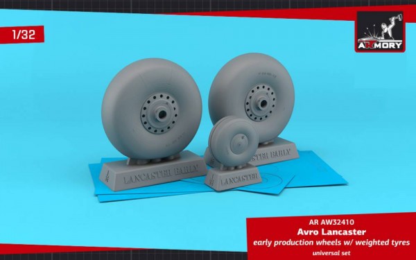 AR AW32410   Avro Lancaster wheels early type w/ weighted tyres (1/32) (thumb81018)